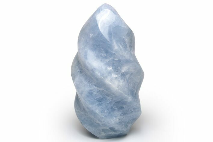 Tall, Polished Blue Calcite Twist Sculpture - Madagascar #230175